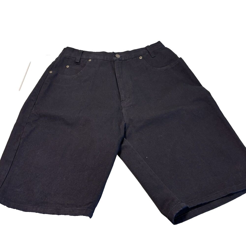 Vintage Penny Lane Jeans Short  Bermuda High waist Retro Y2K 90s Black Short 14.